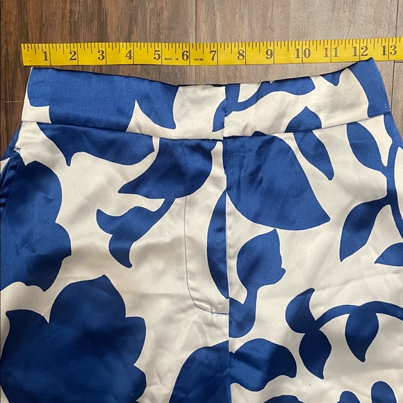 NWT House Of Harlow 1960 Palazzo Pants blue white wide leg high waist small - Picture 4 of 16